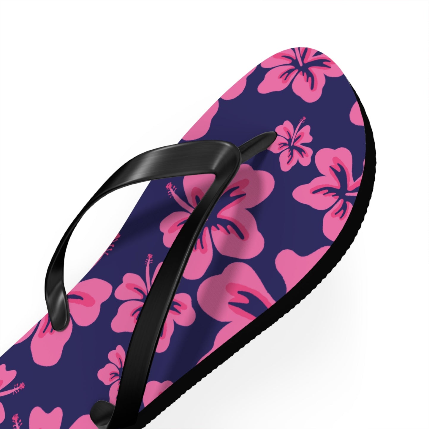 Hibiscus Aloha Flip Flops - Tropical Pink Floral Beach Sandals  Mindkin & Co. 