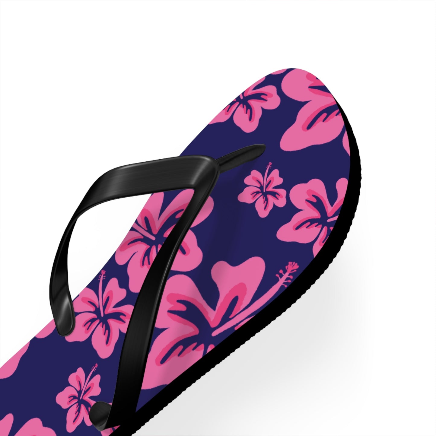 Hibiscus Aloha Flip Flops - Tropical Pink Floral Beach Sandals  Mindkin & Co. 