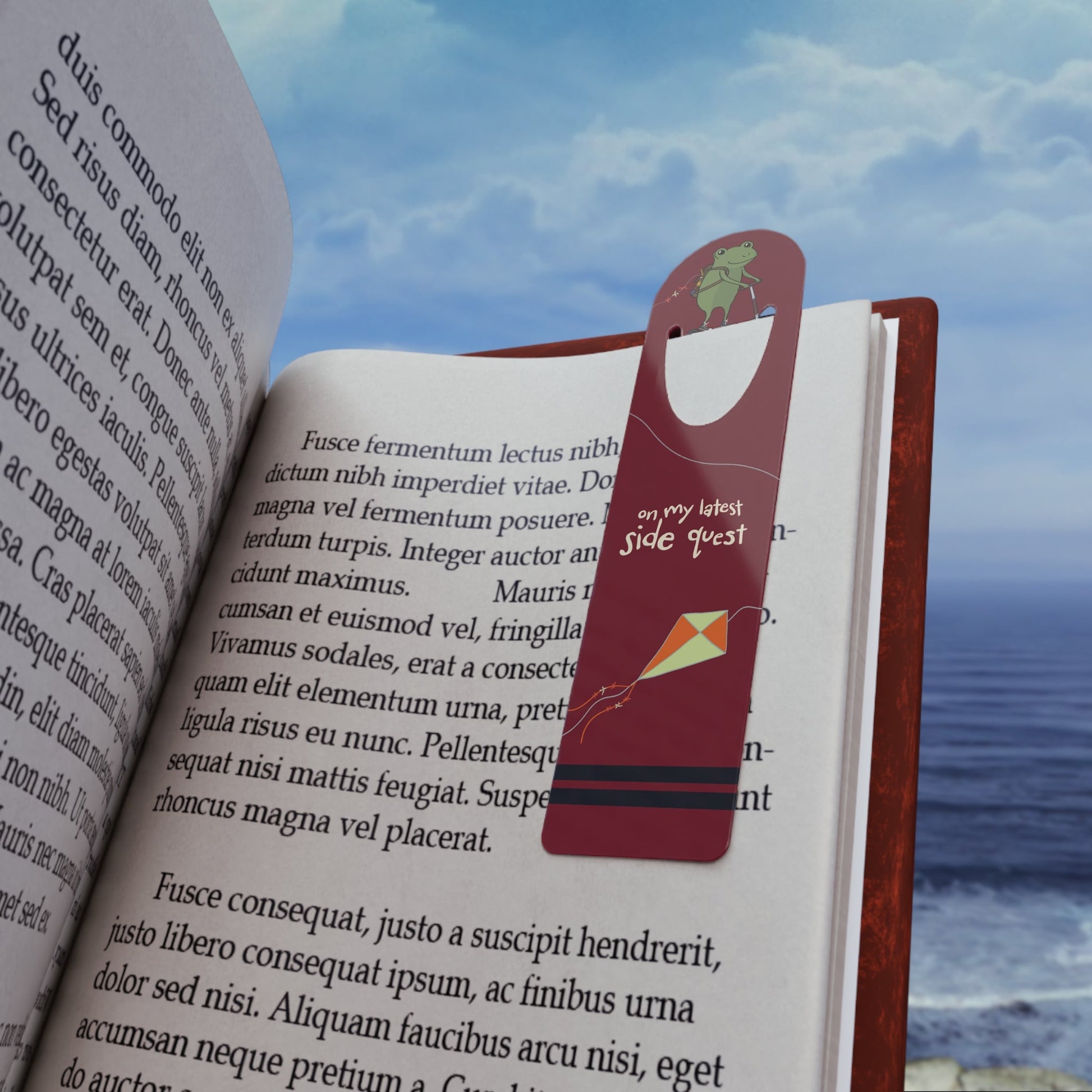 Cute Frog Metal Bookmark – Hand-Drawn Side Quest Whimsical Gift for Readers  Mindkin & Co. 