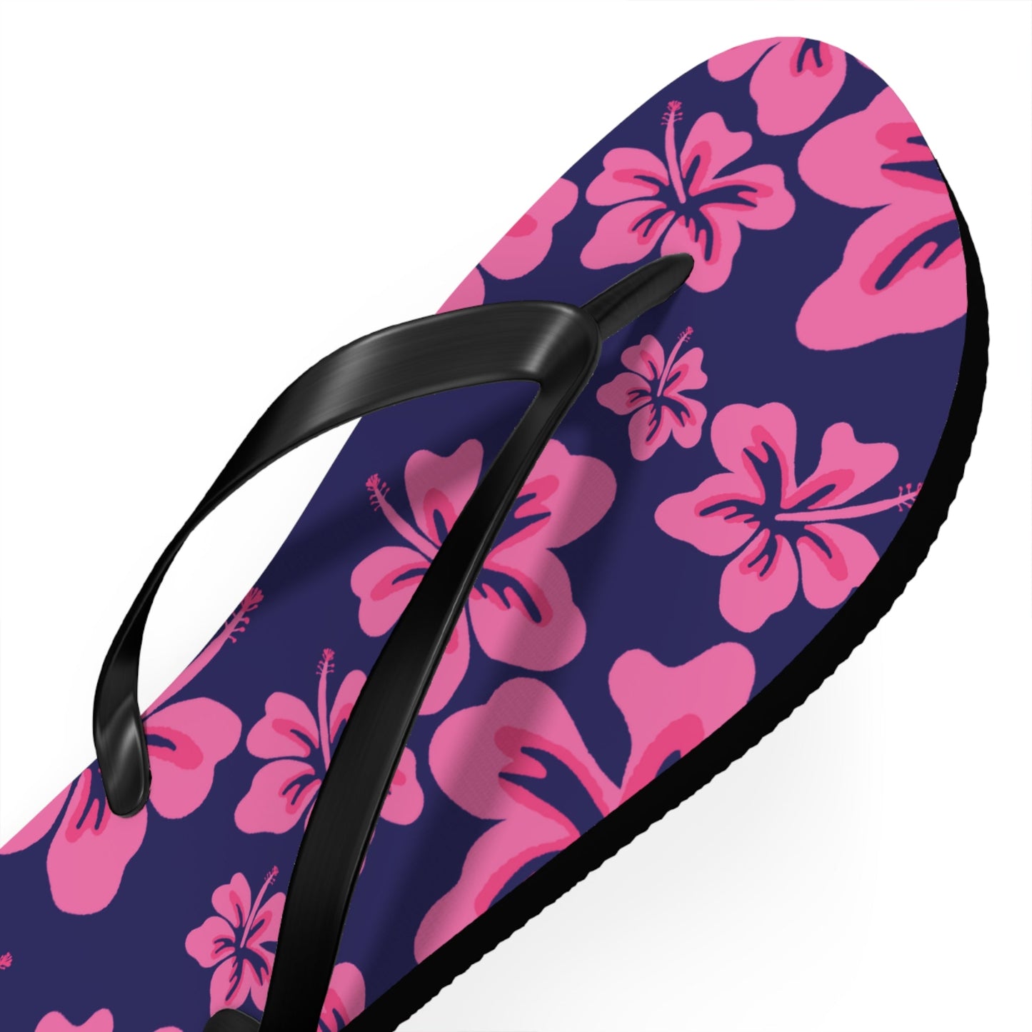Hibiscus Aloha Flip Flops - Tropical Pink Floral Beach Sandals  Mindkin & Co. 