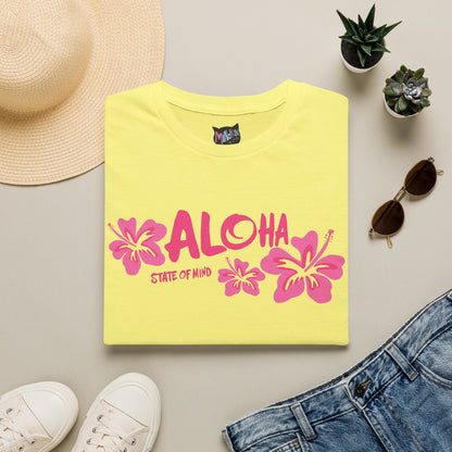 Aloha State of Mind T-Shirt — Tropical Hibiscus Graphic Tee  Mindkin & Co. 