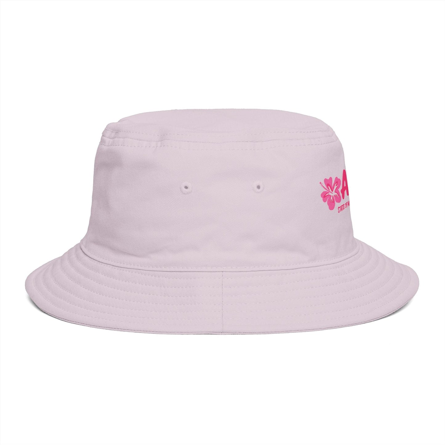 Aloha State of Mind Bucket Hat - Limited Release Design - Pink Hibiscus Tropical Vacation Summer Sun Hat  Mindkin & Co. 