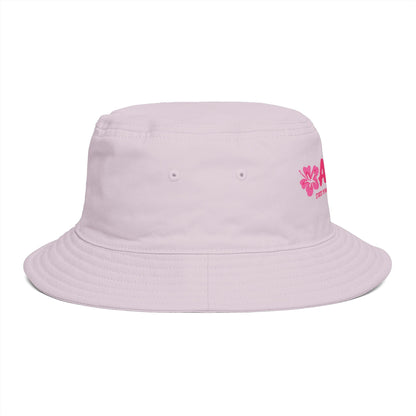 Aloha State of Mind Bucket Hat - Limited Release Design - Pink Hibiscus Tropical Vacation Summer Sun Hat  Mindkin & Co. 