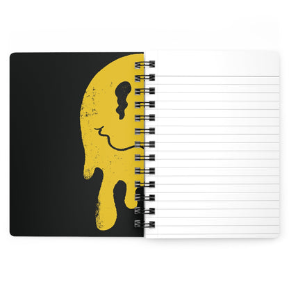 Personalized Smiley Face Spiral Notebook - Graffiti Smiley Edgy Aesthetic Customizable Journal  Mindkin & Co. 