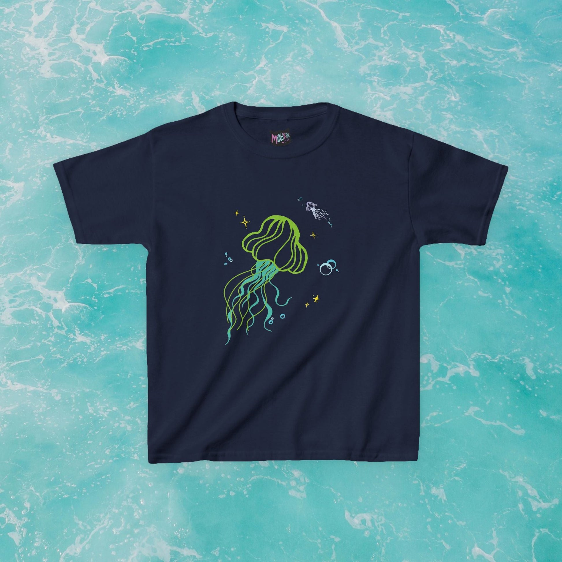 Neon Jellyfish Graphic Youth Tee  Mindkin & Co. 