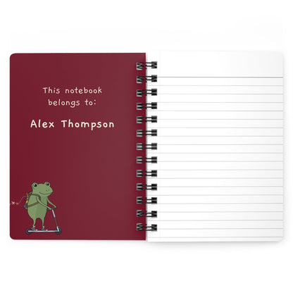 Personalized Spiral Notebook Hand-Drawn Frog for Kids and Teens  Mindkin & Co. 