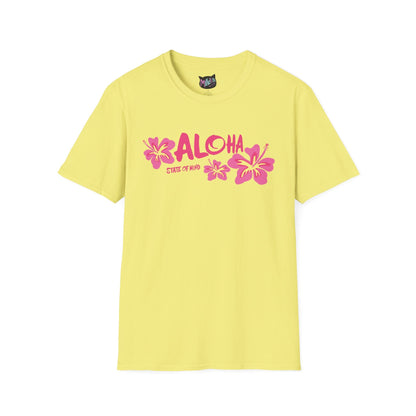 Aloha State of Mind T-Shirt — Tropical Hibiscus Graphic Tee  Mindkin & Co. 