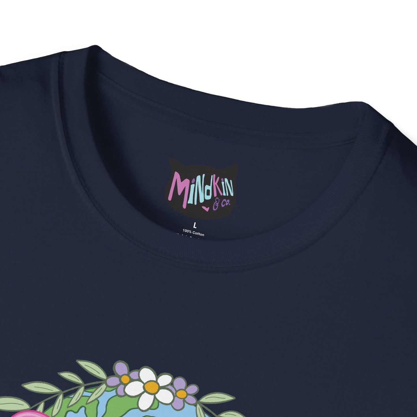Keep It Cool Earth Graphic T-Shirt – Cute Heart Sunglasses Design Tee  Mindkin & Co. 