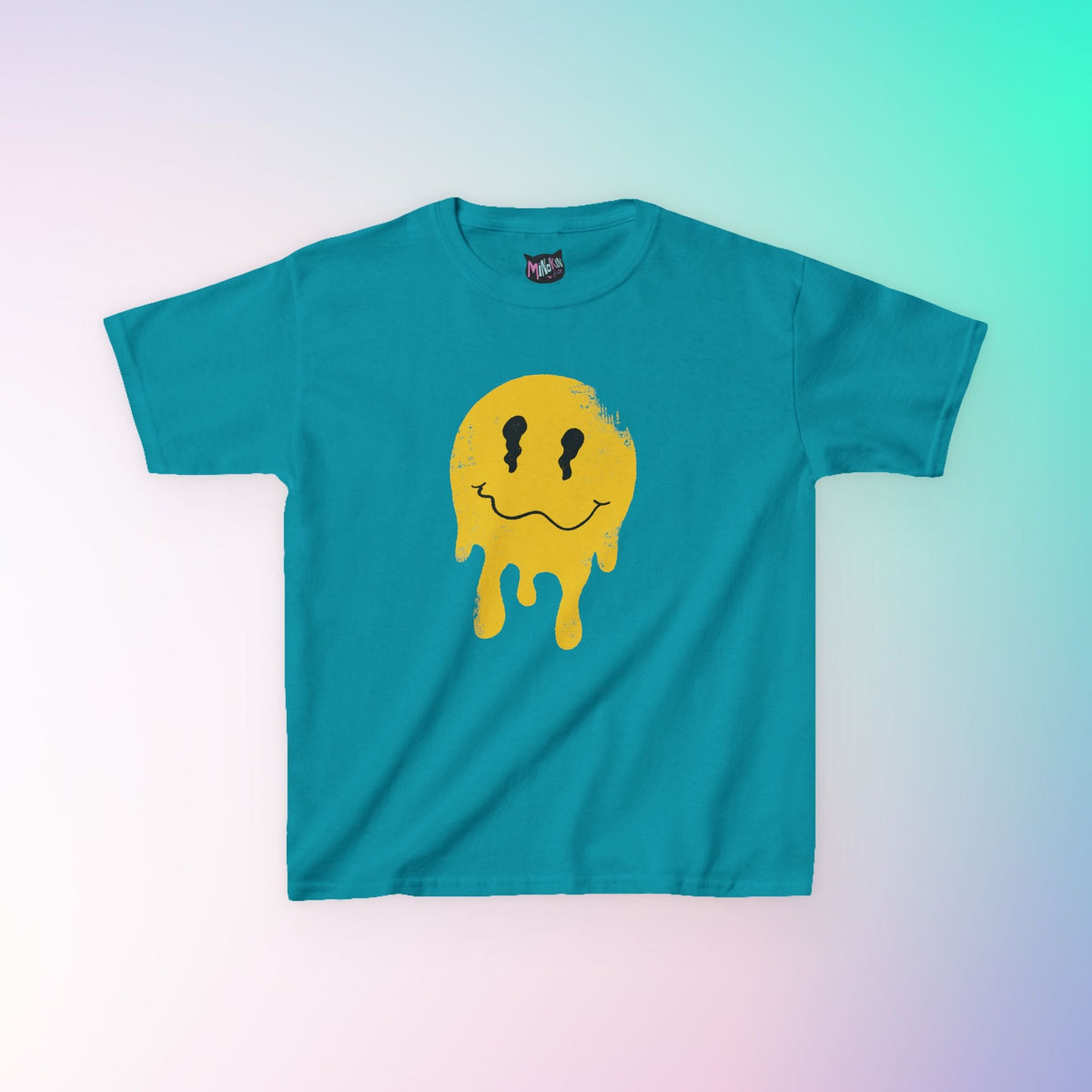 Melting Smiley Face Youth Graphic Tee  Mindkin & Co. 