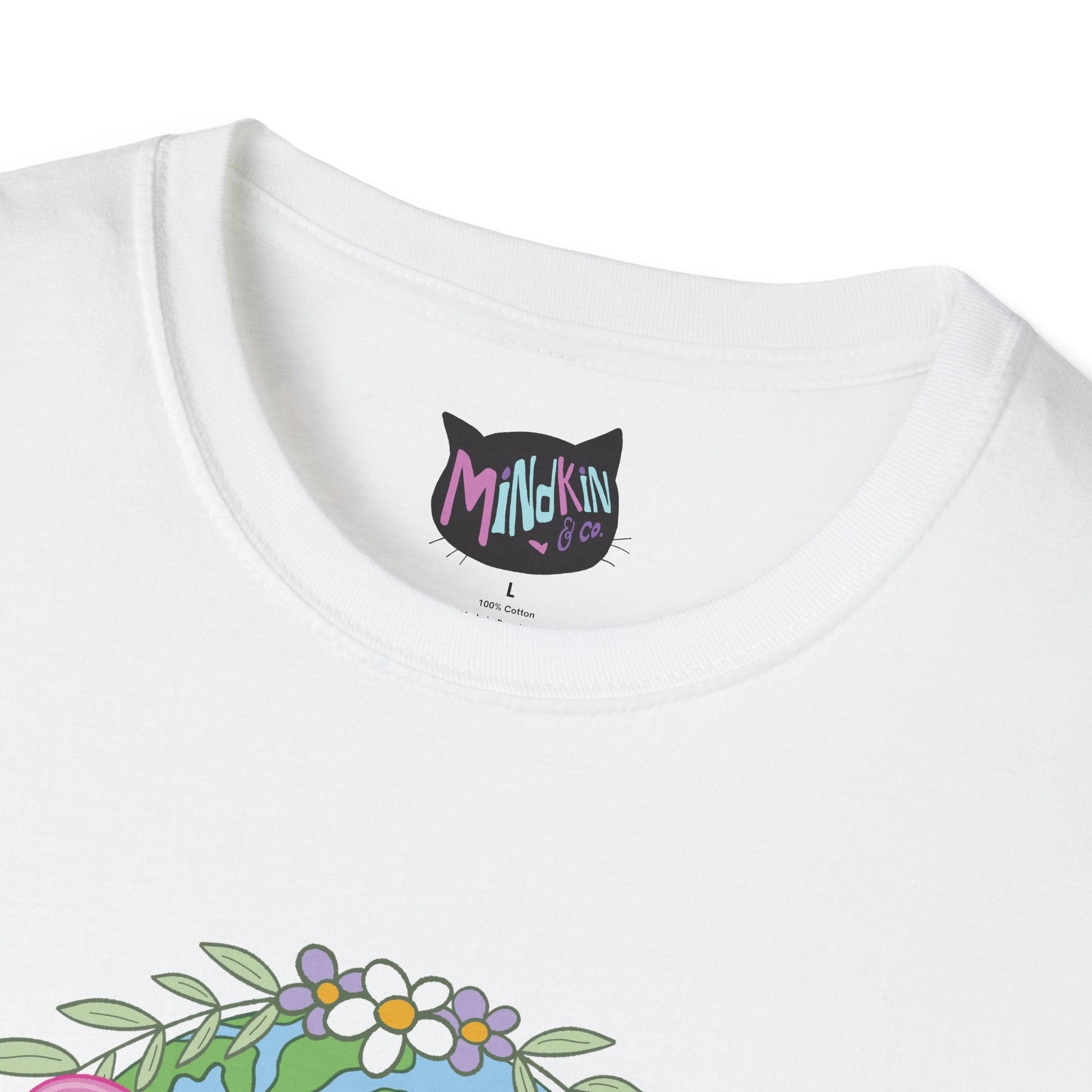 Keep It Cool Earth Graphic T-Shirt – Cute Heart Sunglasses Design Tee  Mindkin & Co. 