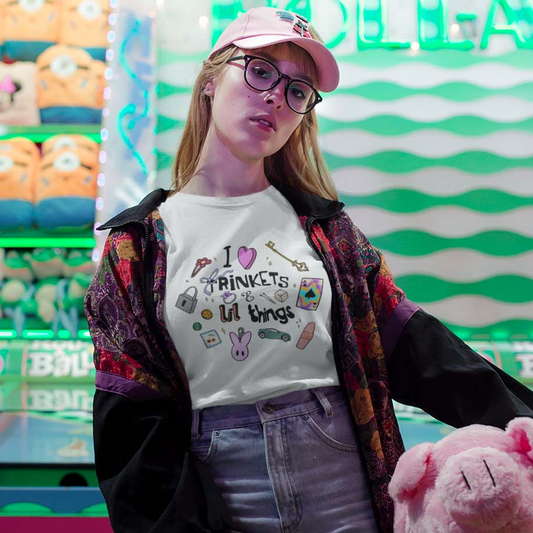 "I Heart Trinkets & Lil Things" Hand-Drawn Graphic T-Shirt  Mindkin & Co. 
