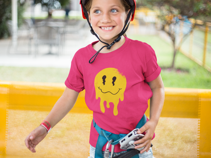 Melting Smiley Face Youth Graphic Tee  Mindkin & Co. 